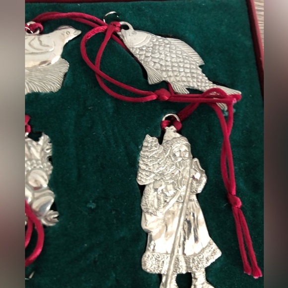 Vtg Seagull Pewter Ornament Set in Box - Picture 9 of 16